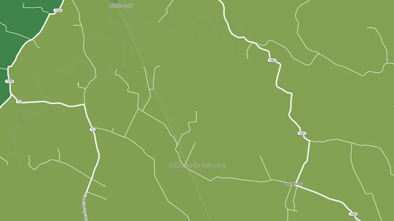 Browning, KY Map of Murder Rates