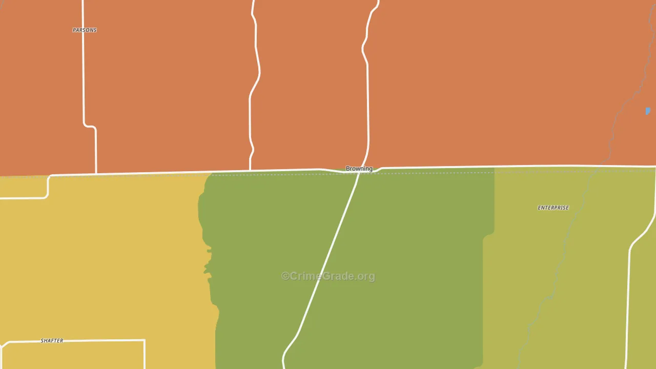 Browning, MO Map of Murder Rates