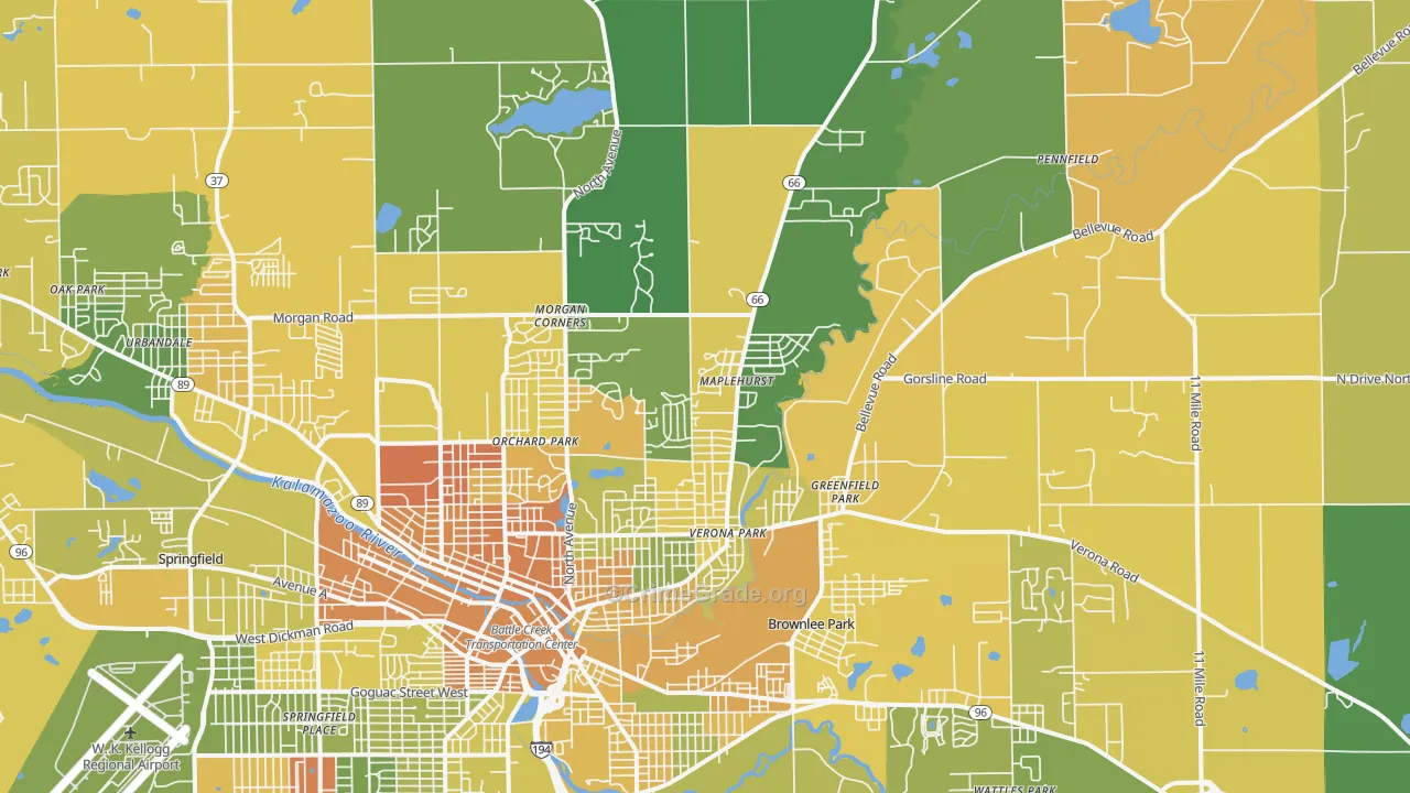 Brownlee Park, MI Map of Murder Rates
