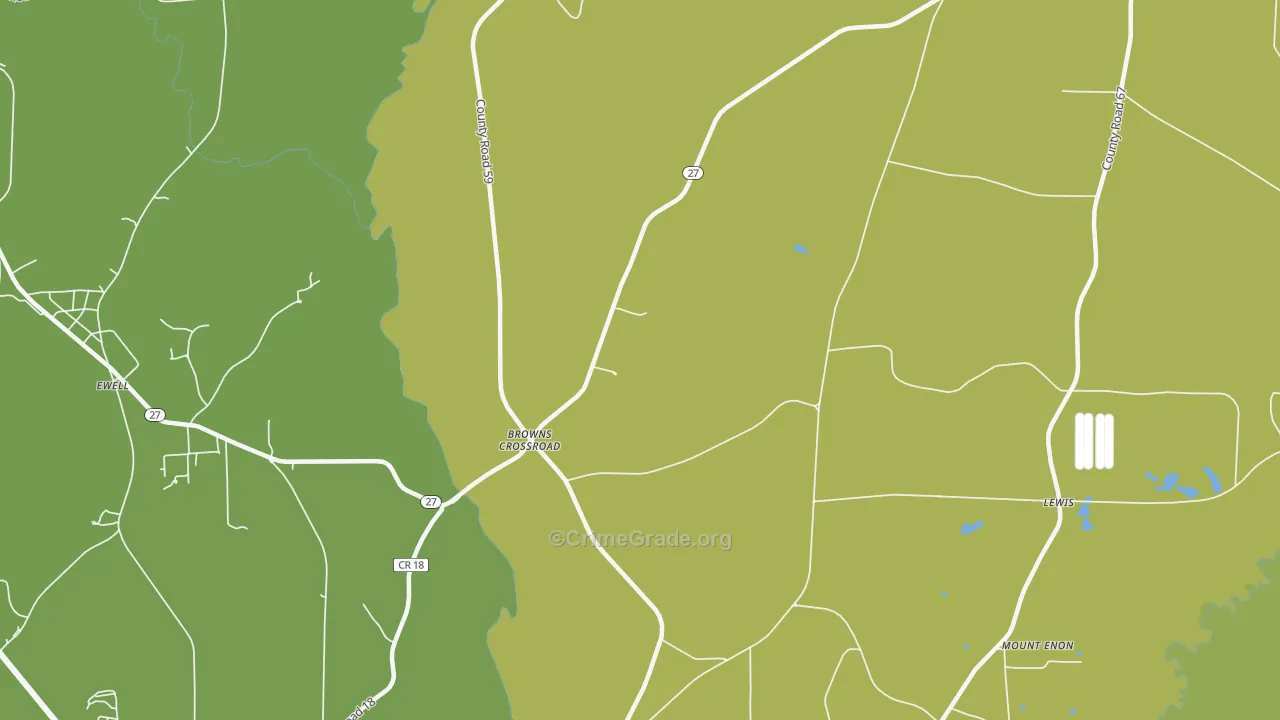 Browns Crossroads, AL Map of Murder Rates