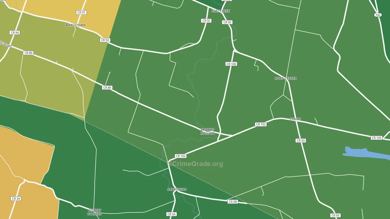 Browns Hollow, NY Map of Murder Rates