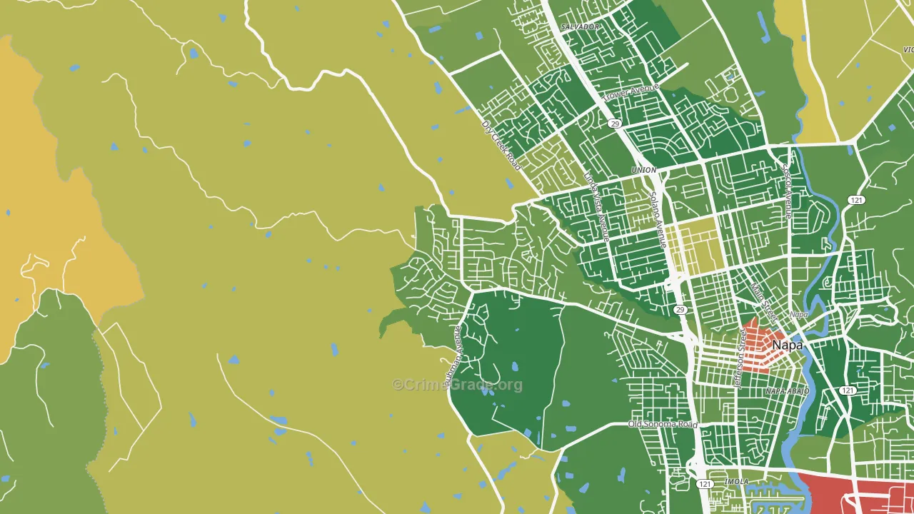 Browns Valley, Napa, CA Map of Murder Rates