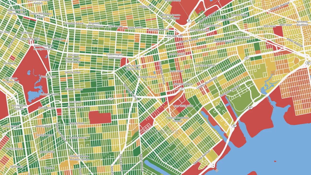Brownsville, Brooklyn, NY Map of Murder Rates