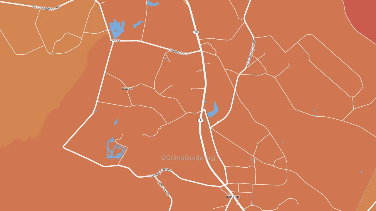 Brownsville, SC Map of Murder Rates