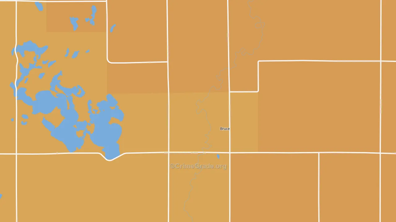 Bruce, SD Map of Murder Rates