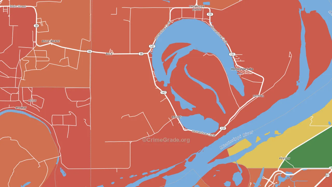 Bruins, AR Map of Murder Rates