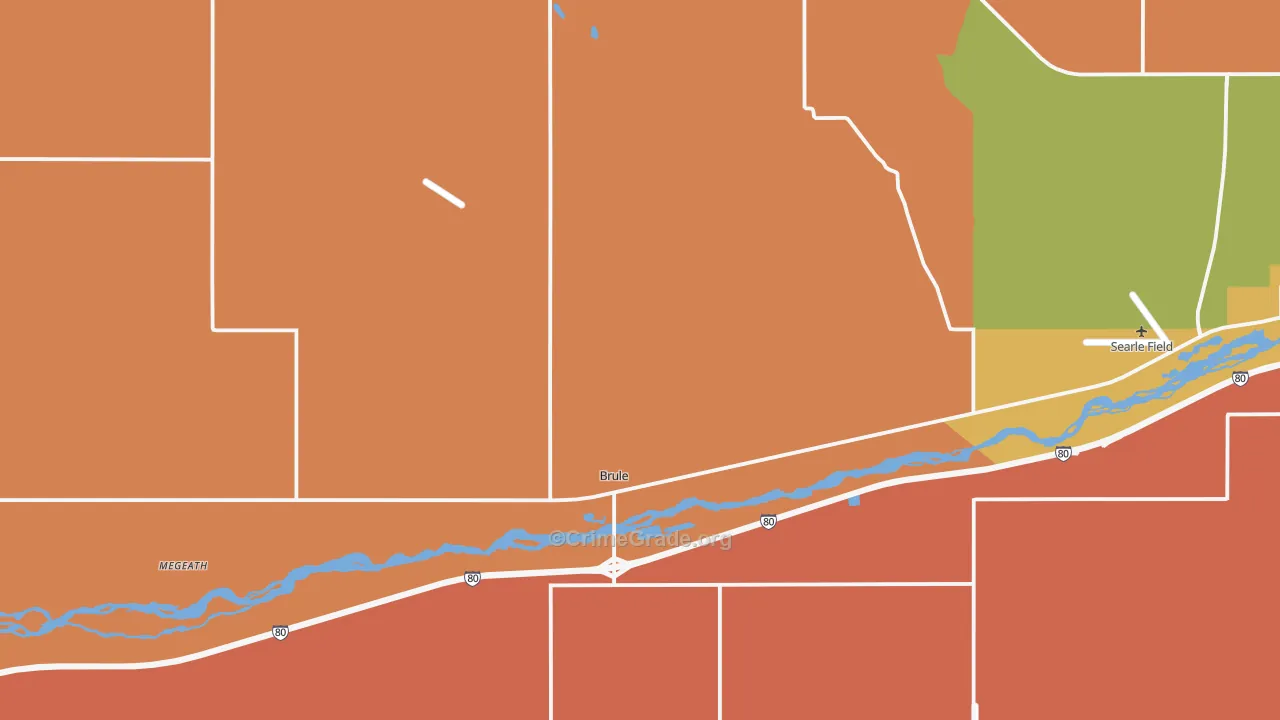 Brule, NE Map of Murder Rates