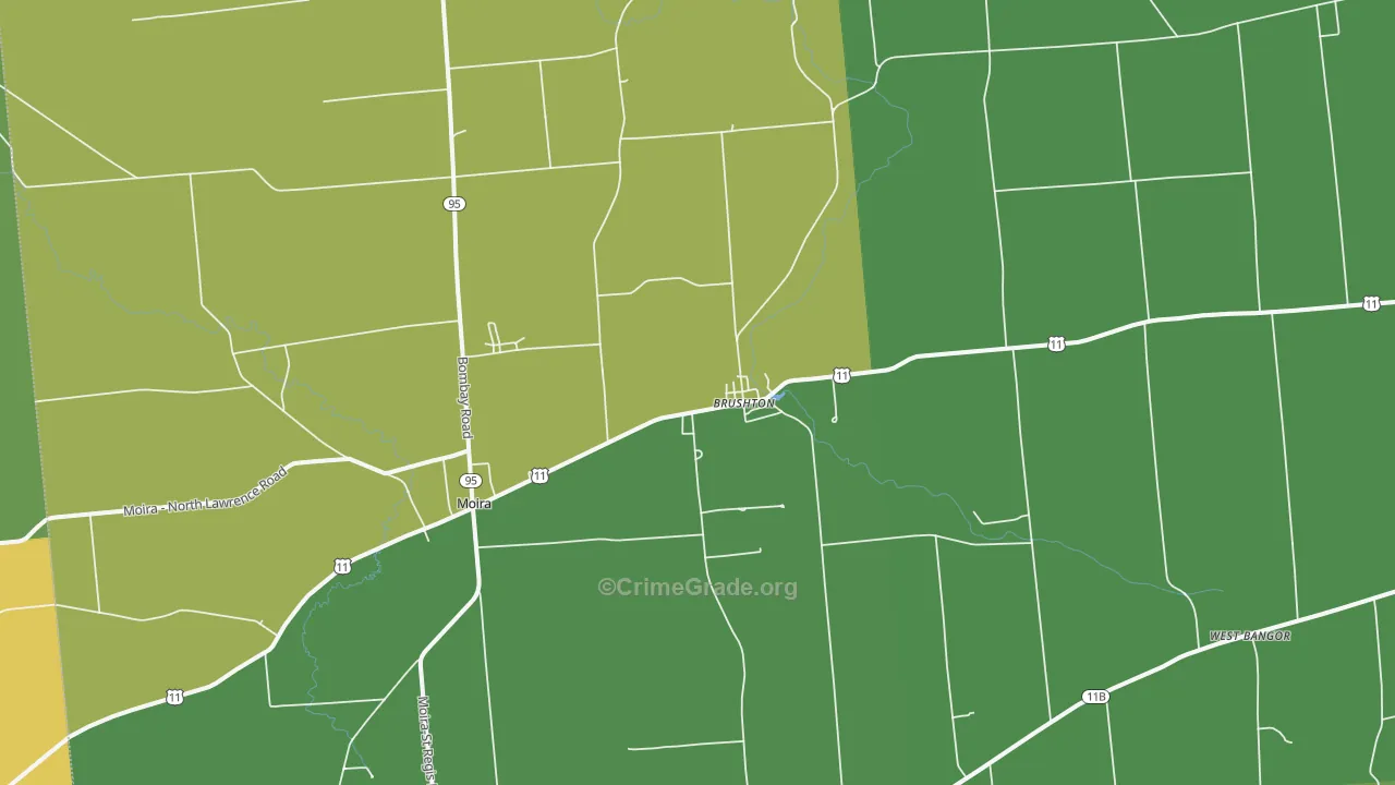 Brushton, NY Map of Murder Rates