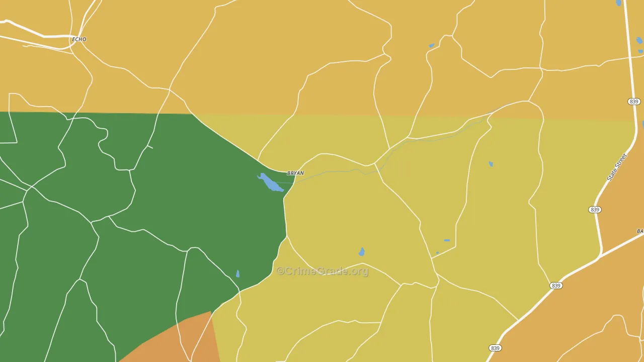 Bryan, PA Map of Murder Rates