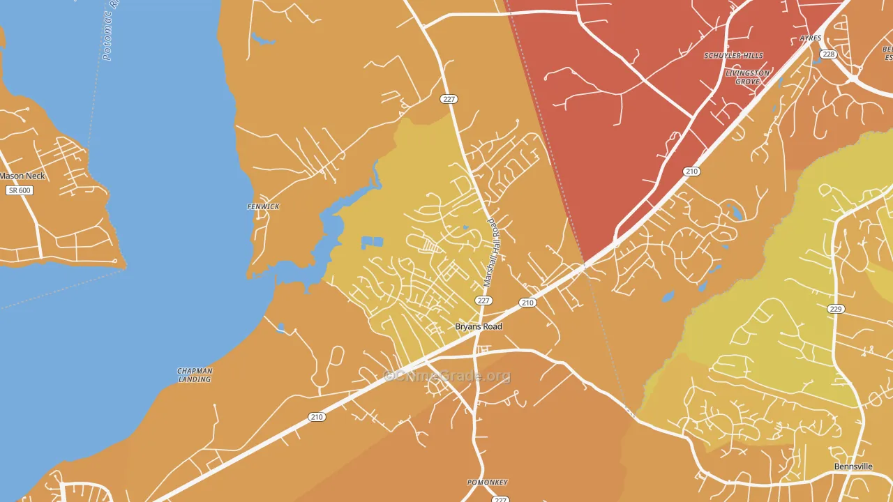 Bryans Road, MD Map of Murder Rates