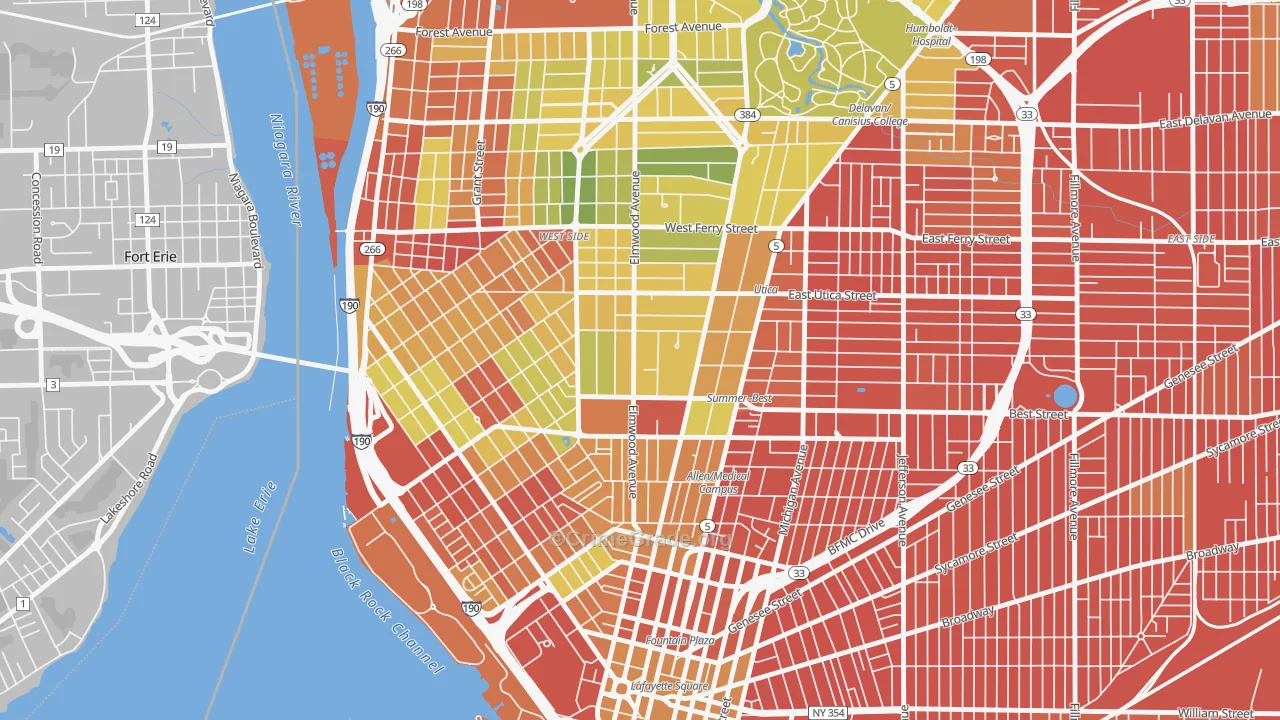 Bryant, Buffalo, NY Map of Murder Rates