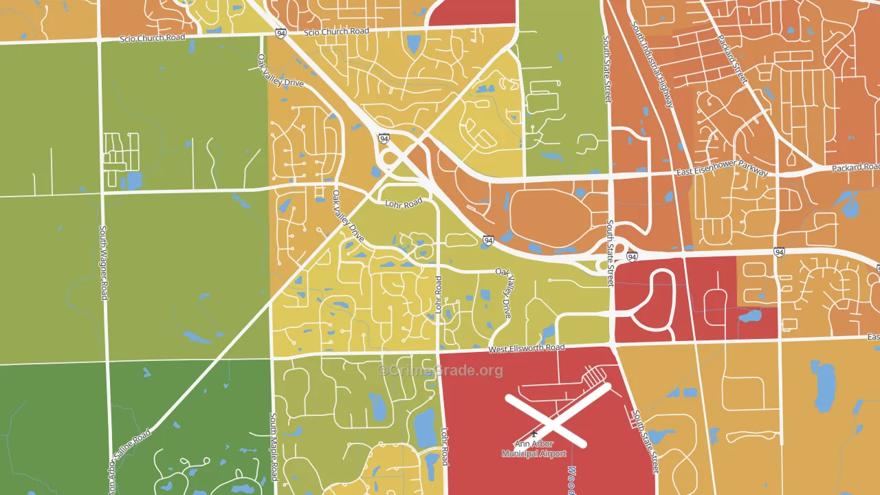 Bryant Pattengill West, Ann Arbor, MI Map of Murder Rates