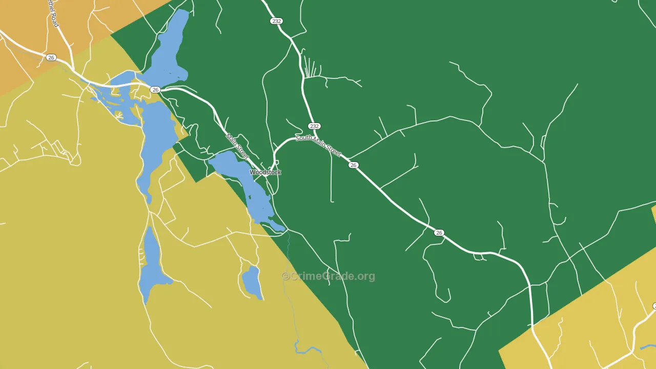 Bryant Pond, ME Map of Murder Rates