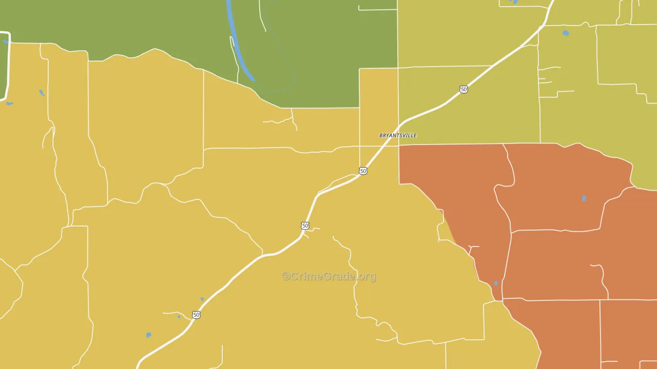 Bryantsville, IN Map of Murder Rates