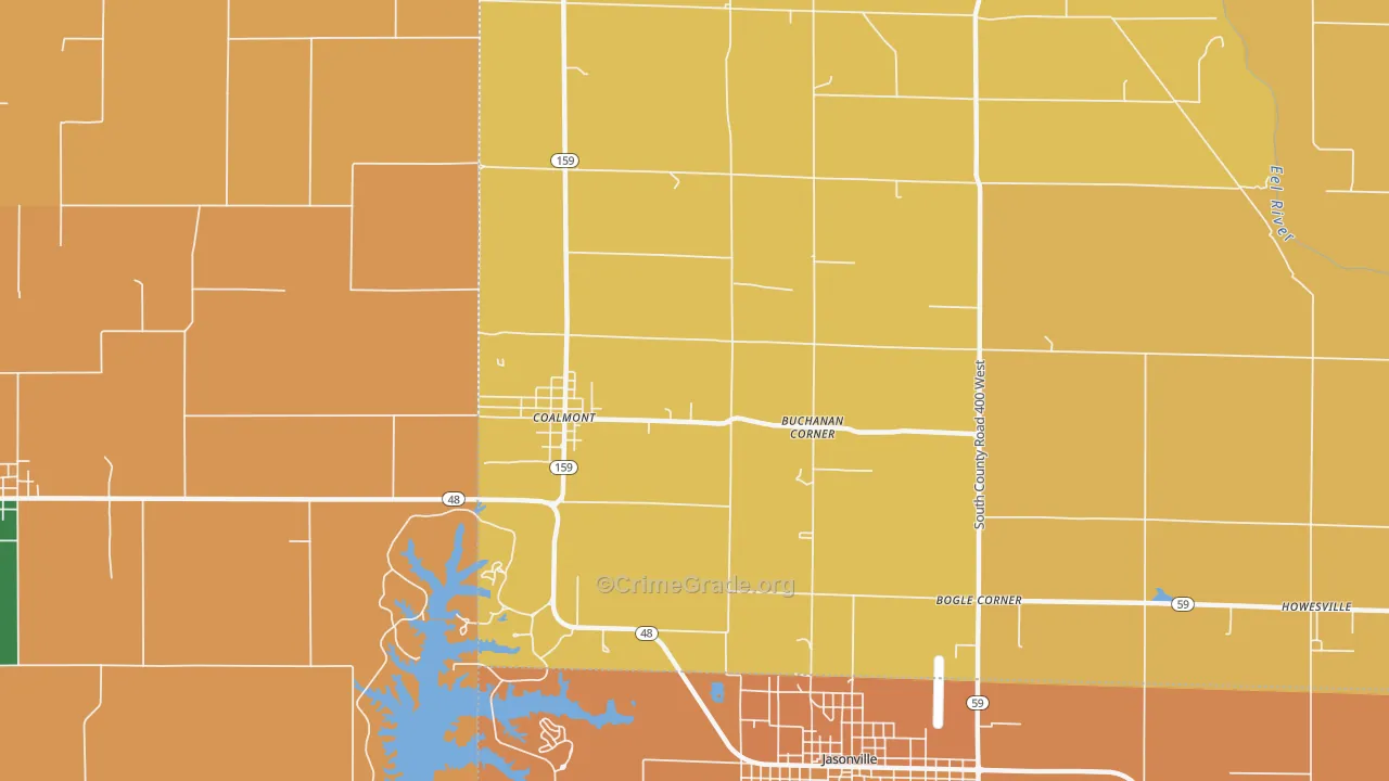 Buchanan Corner, IN Map of Murder Rates