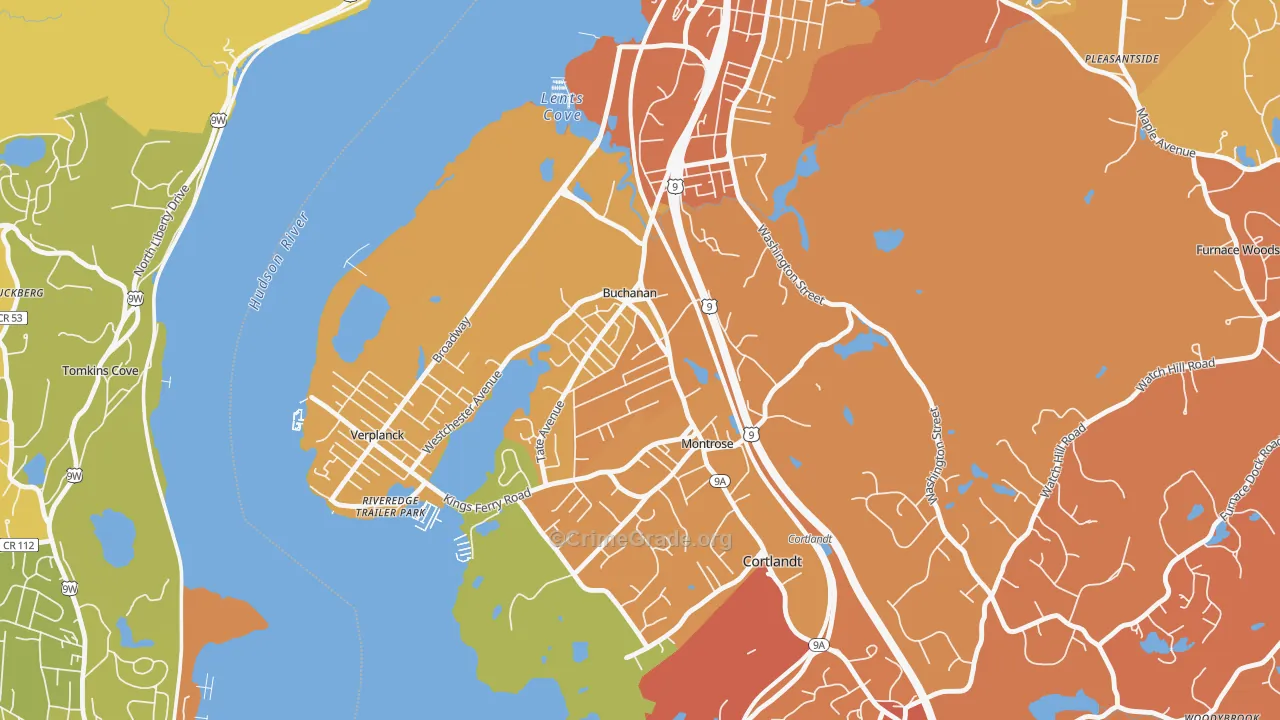 Buchanan, NY Map of Murder Rates