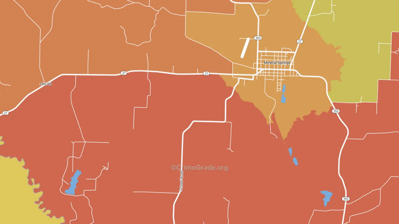 Buck Range, AR Map of Murder Rates