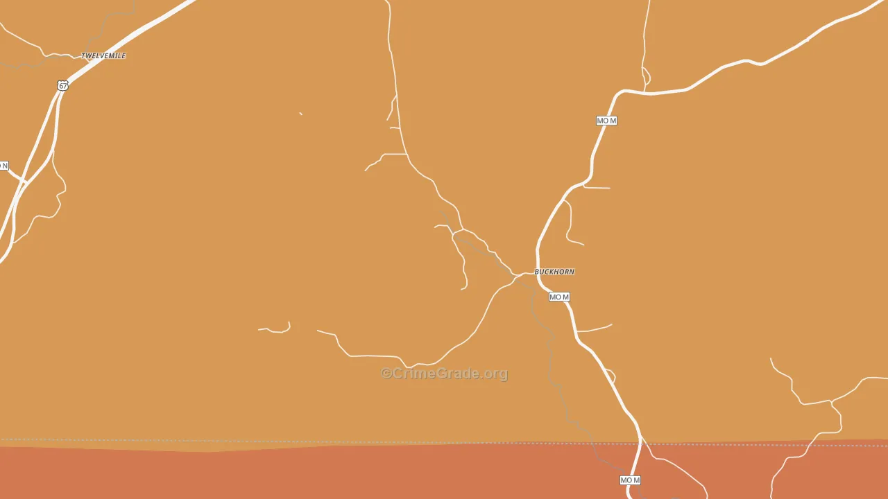 Buckhorn, MO Map of Murder Rates