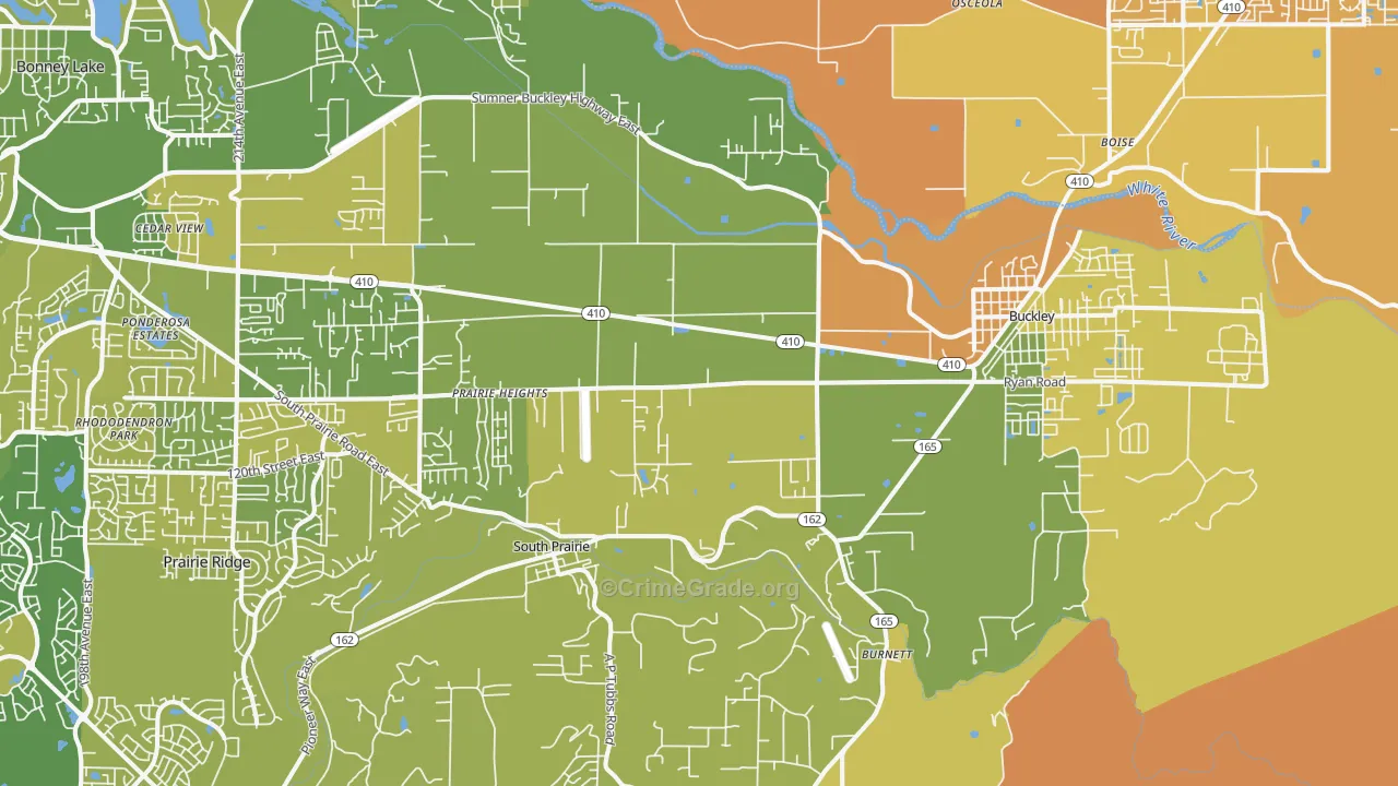 Buckley, WA Map of Murder Rates