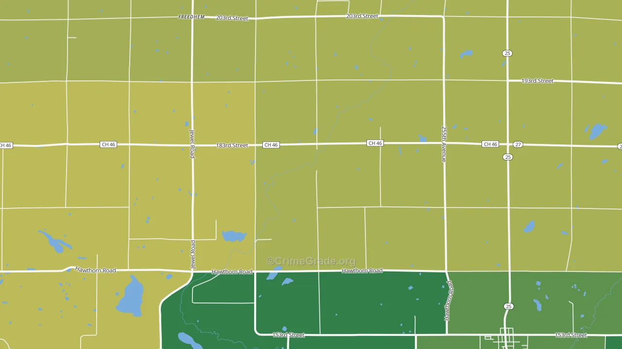 Buckman, MN Map of Murder Rates
