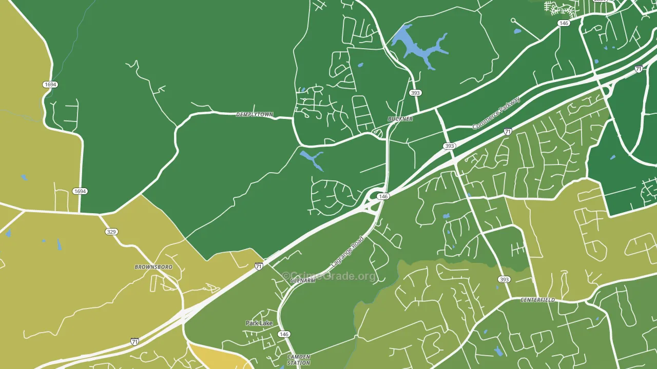 Buckner, KY Map of Murder Rates