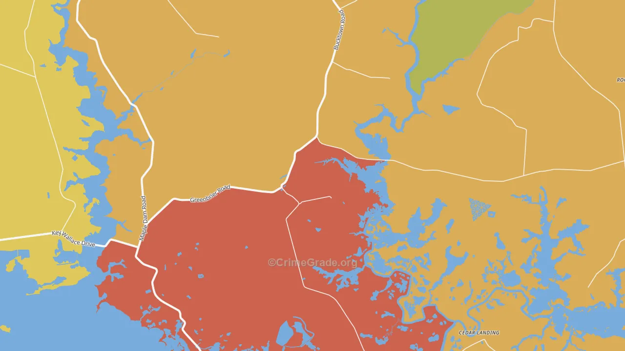 Bucktown, MD Map of Murder Rates