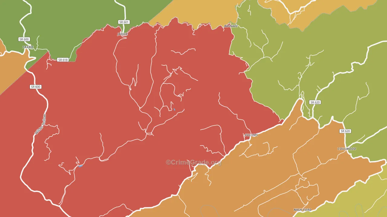 Bucu, VA Map of Murder Rates