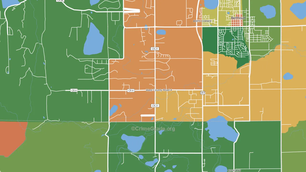 Buda, CO Map of Murder Rates