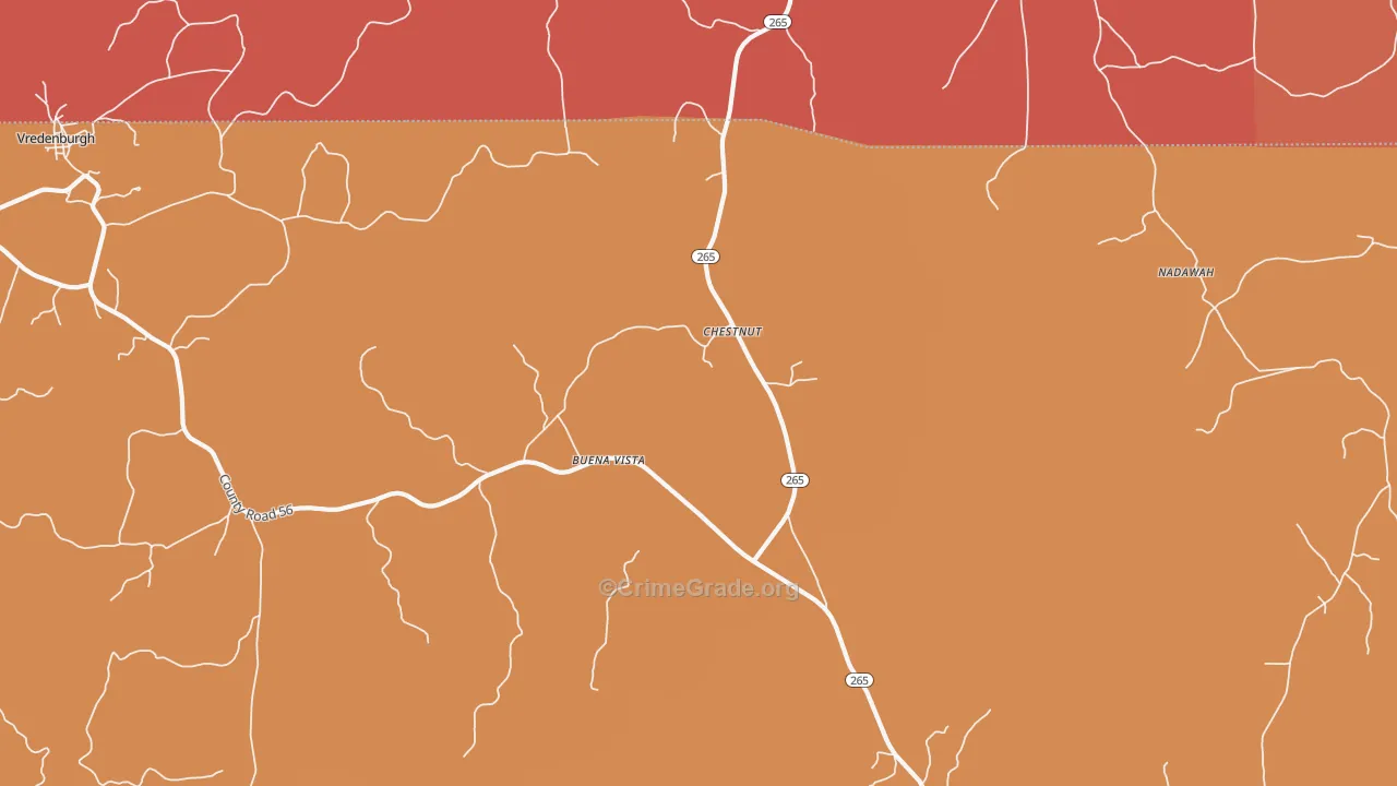 Buena Vista, AL Map of Murder Rates