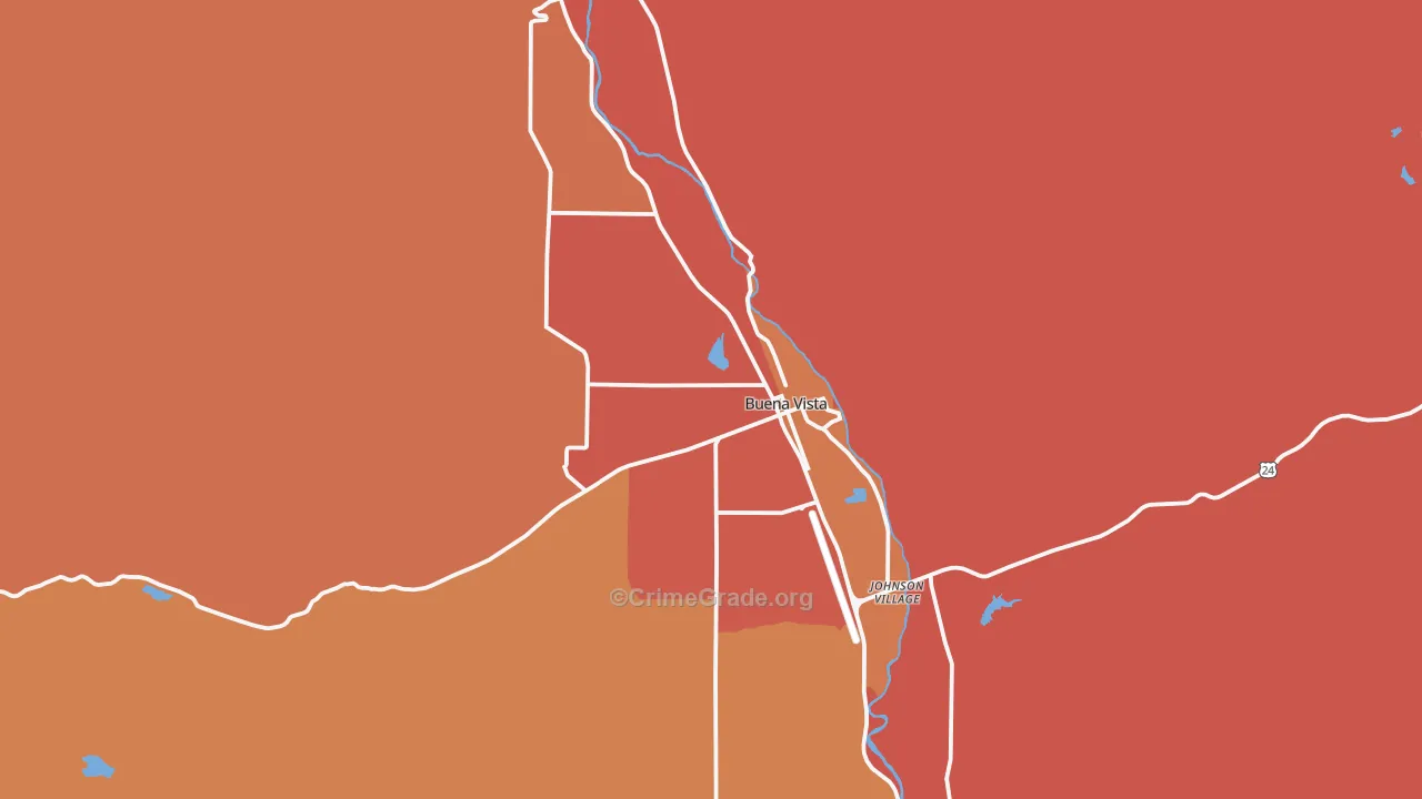 Buena Vista, CO Map of Murder Rates
