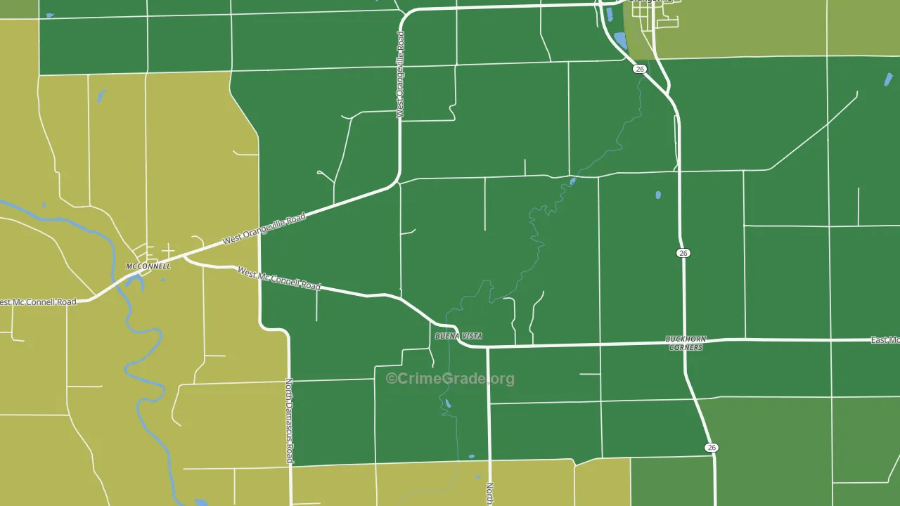 Buena Vista, IL Map of Murder Rates