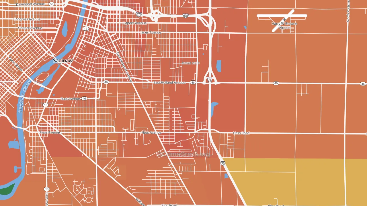 Buena Vista, MI Map of Murder Rates