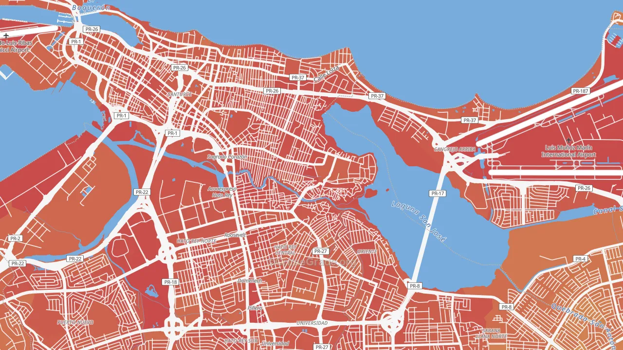 Buena Vista Santurce, San Juan, PR Map of Murder Rates