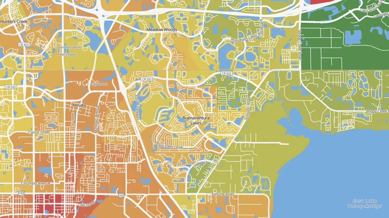 Buenaventura Lakes, FL Map of Murder Rates