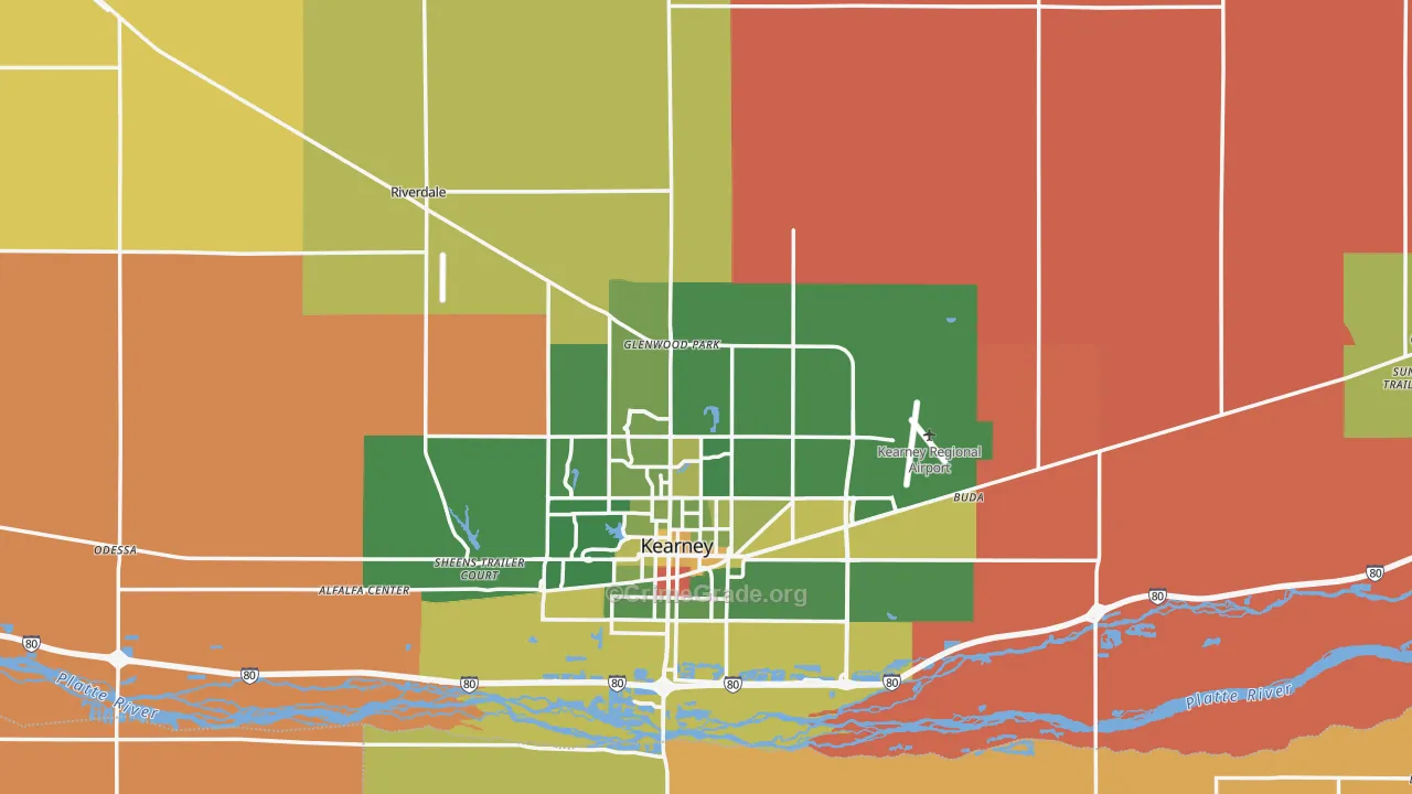 Buffalo County, NE Map of Murder Rates