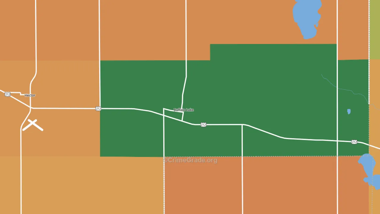 Buffalo Lake, MN Map of Murder Rates