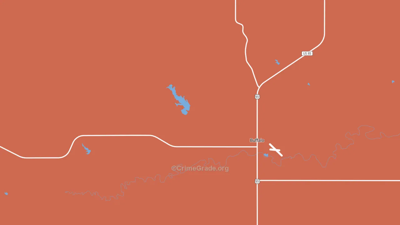 Buffalo, SD Map of Murder Rates