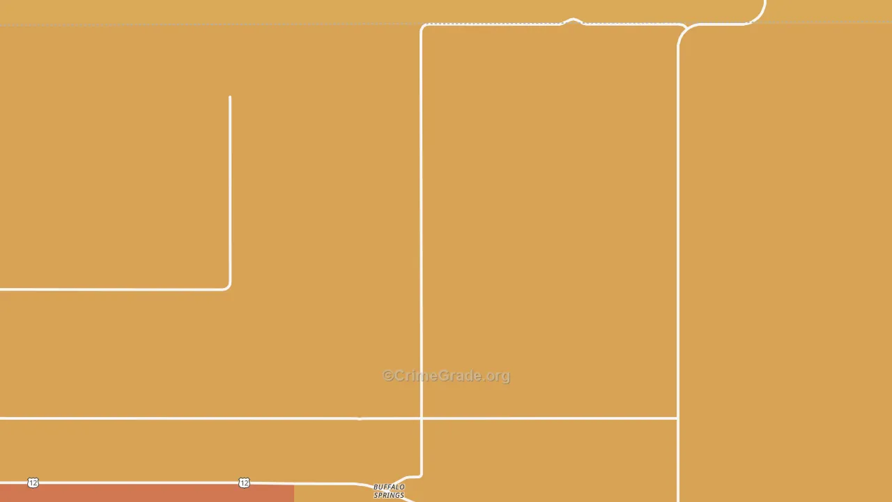 Buffalo Springs, ND Map of Murder Rates