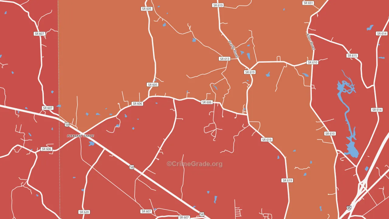 Bufford Crossroads, VA Map of Murder Rates