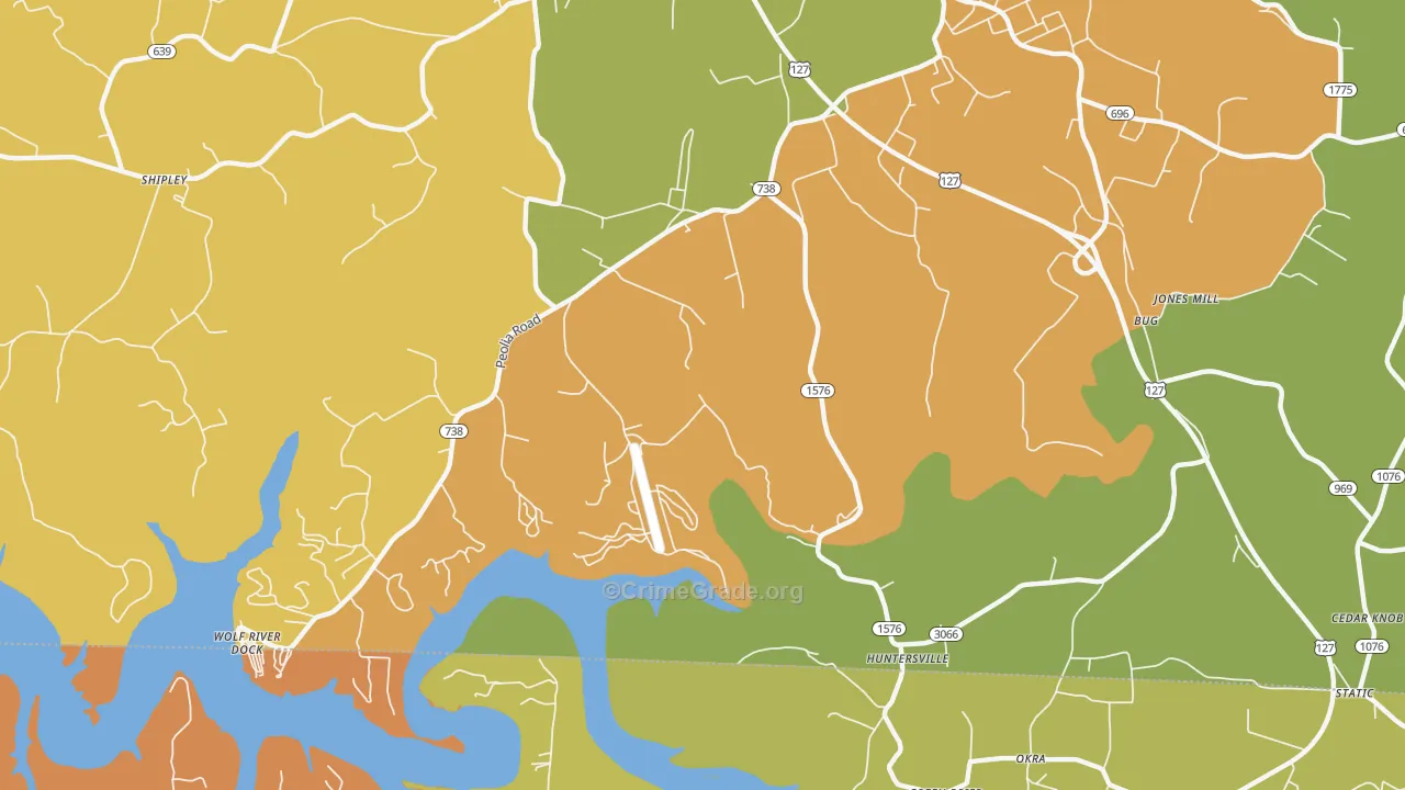 Bug, KY Map of Murder Rates