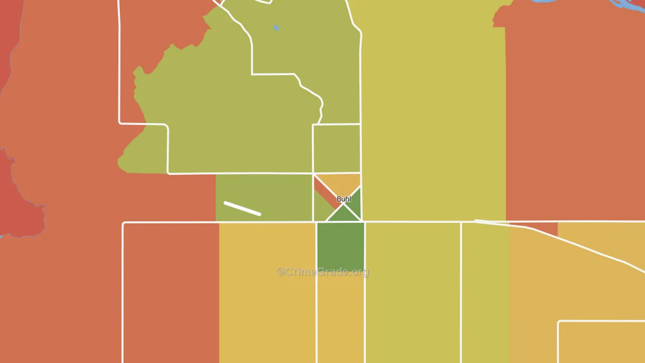 Buhl, ID Map of Murder Rates