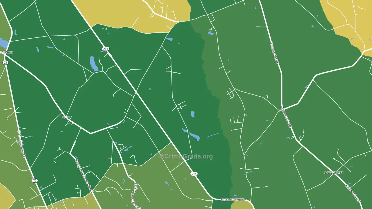 Buie, NC Map of Murder Rates