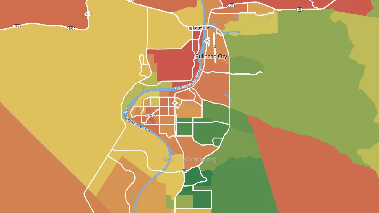Bullhead City, AZ Map of Murder Rates