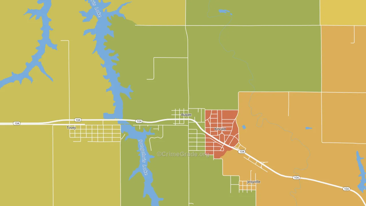 Bulpitt, IL Map of Murder Rates