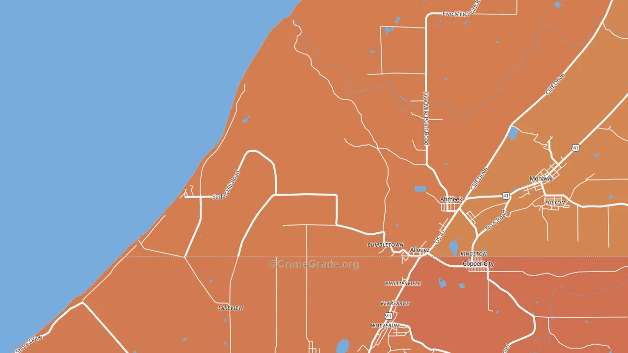 Bumbletown, MI Map of Murder Rates