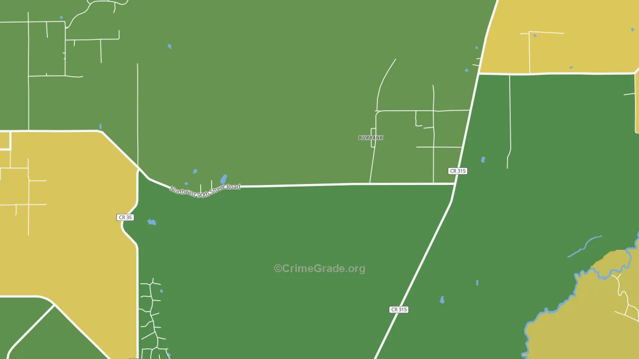 Burbank, FL Map of Murder Rates
