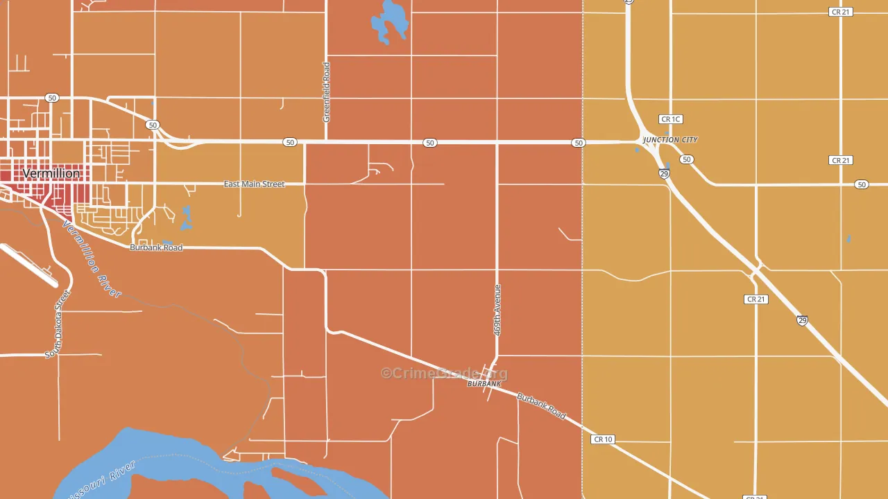 Burbank, SD Map of Murder Rates