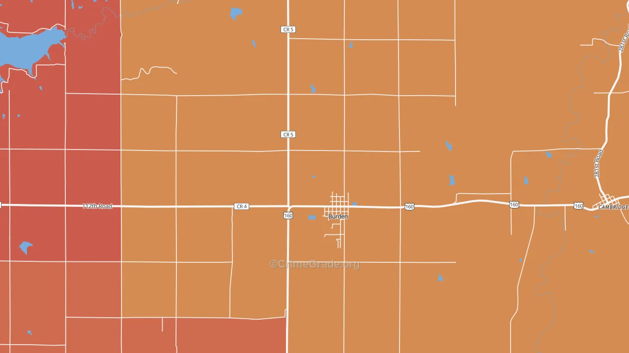 Burden, KS Map of Murder Rates