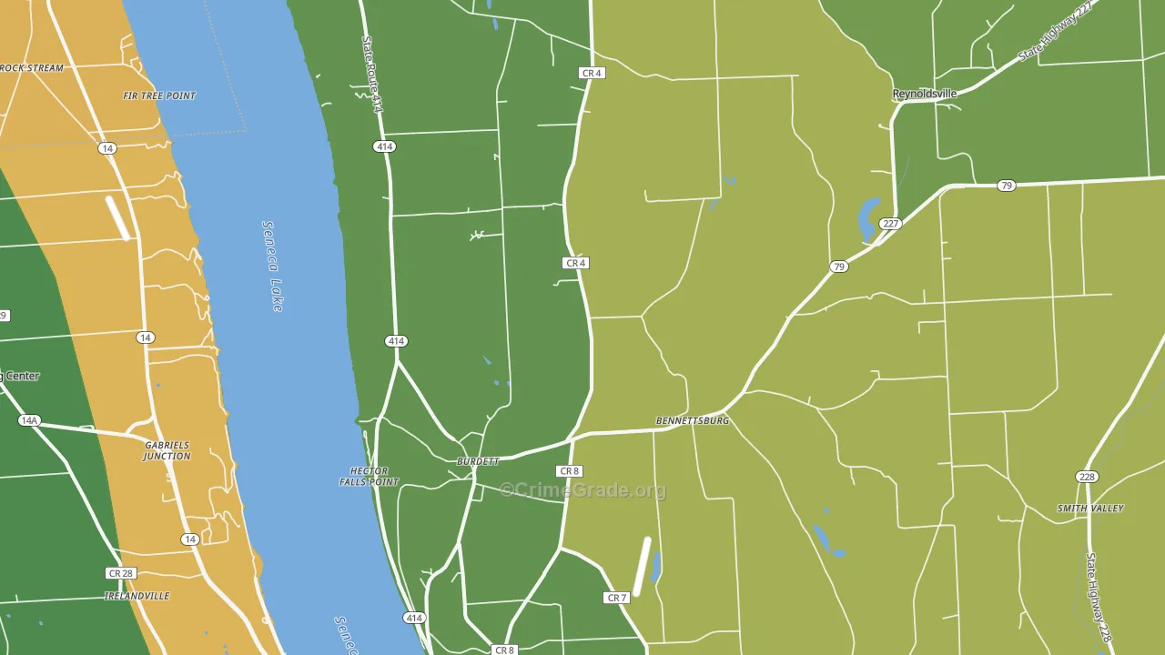 Burdett, NY Map of Murder Rates