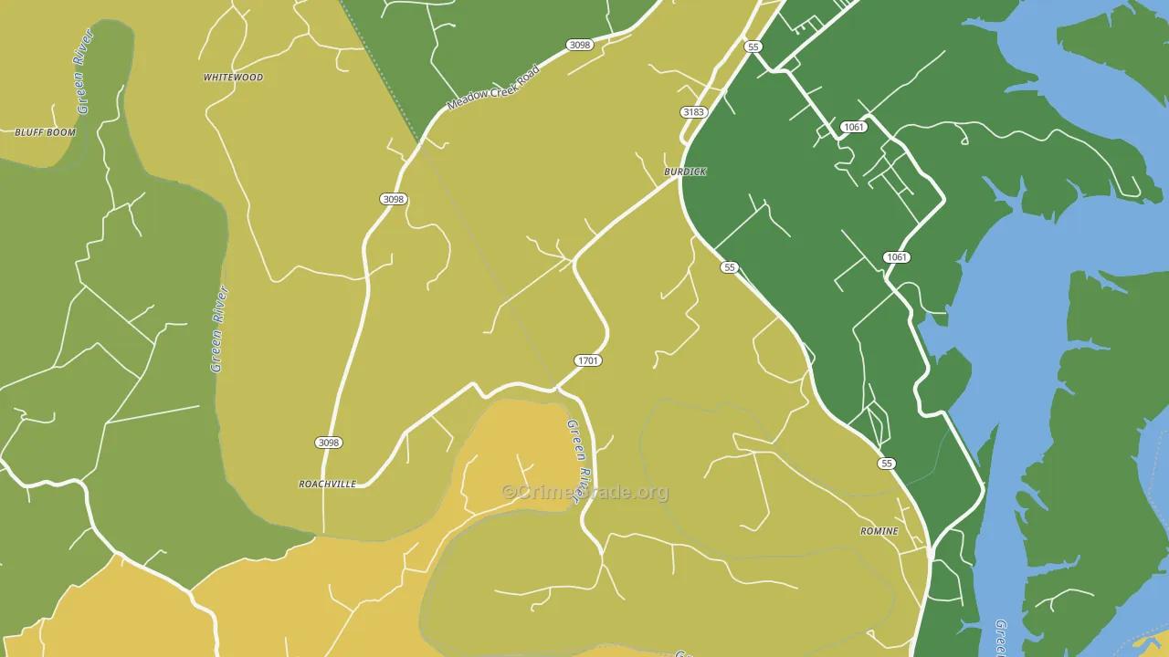 Burdick, KY Map of Murder Rates